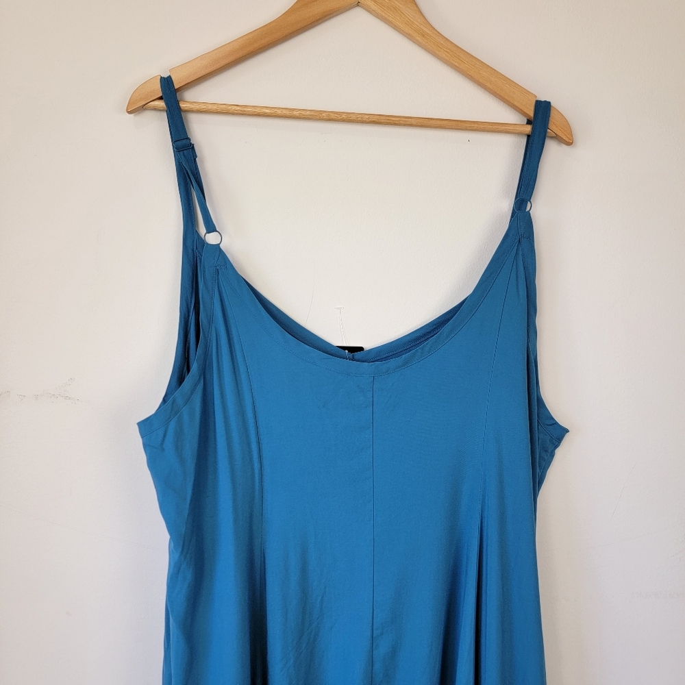 Torrid Maxi Challis Trapeze Dress 2X NWT Bluesteel Plus Size Sleeveless New - Picture 4 of 12